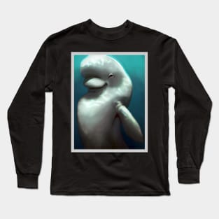 Happy Beluga Whale Long Sleeve T-Shirt